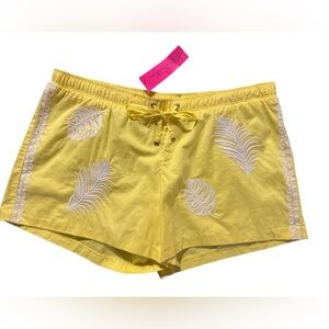 NEW Katia sequined embroidered palm leaf shorts Lilly Pulitzer
